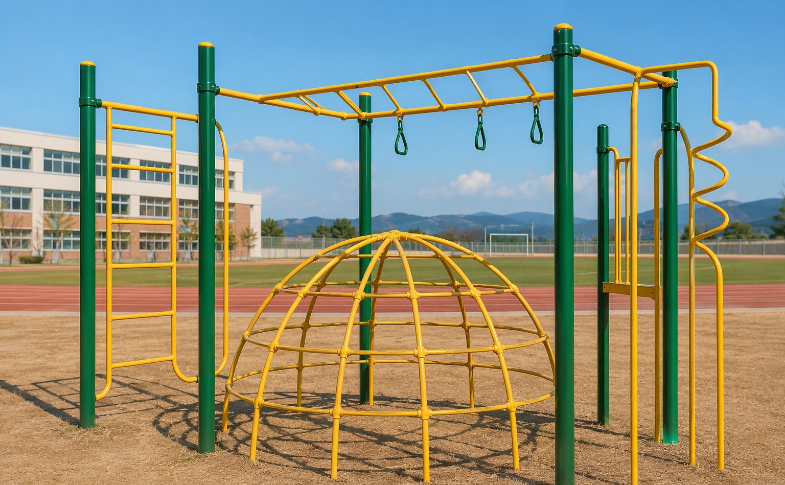 2 station heavy duty steel jungle gym
