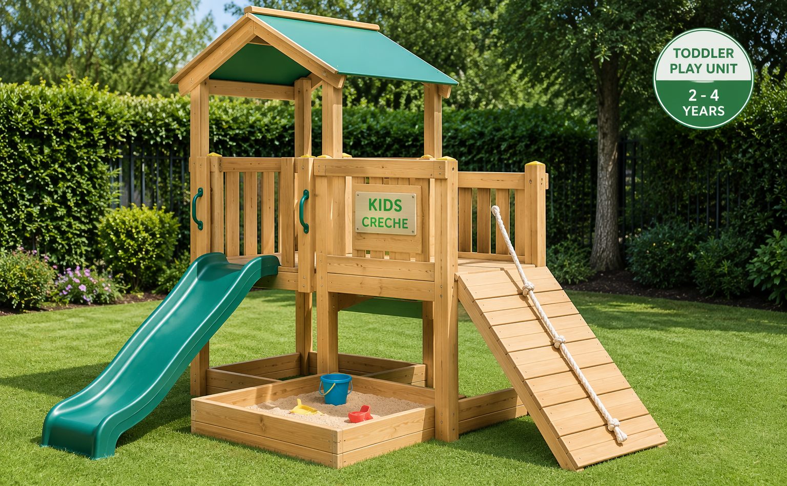 Toddler wooden play unit
